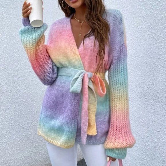 Rainbow Ombre Cardigan - Picture 5 of 6